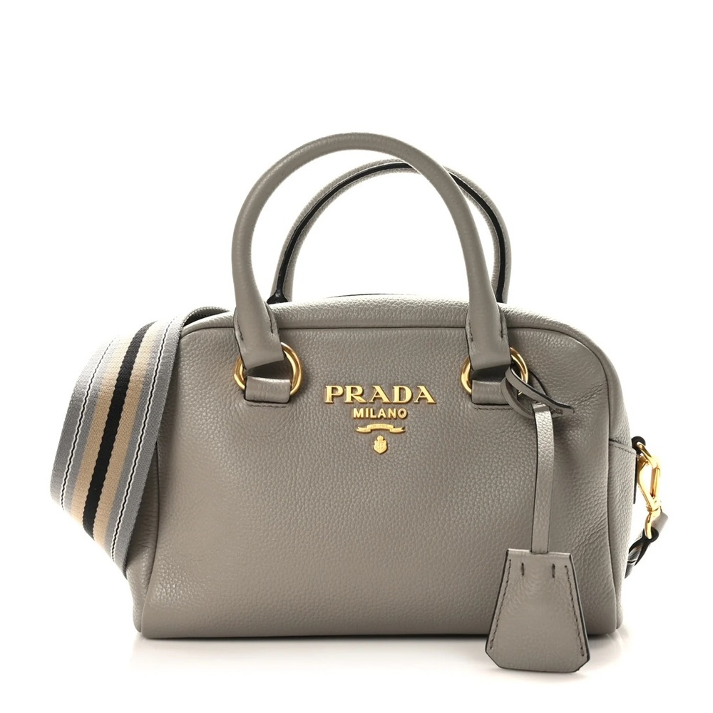 Prada Gray Leather Women's Bag